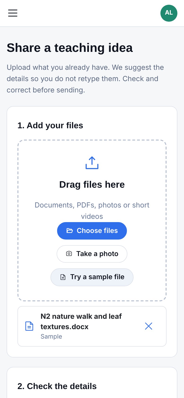 The share screen on a phone